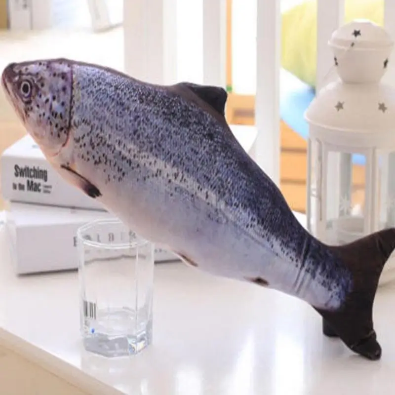 

2018 Wholesale High Quality Pillow Toy Funny Simulation Fish Pattern Plush Pillow Home Decor Doll For kids Gifts High Quality