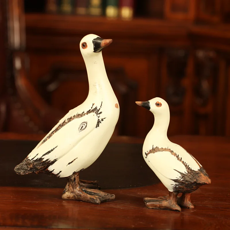  Creative Resin Handicraft Vintage Retro European Duck Living Room Study Bedroom Drinks Cabinet Orna - 32968469806