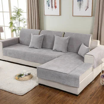 

High Quality Simple Sofa Cover Set Combination Kit Cushion Pillowcase Waterproof On-slip Sectional Sofa Cover For Living Room