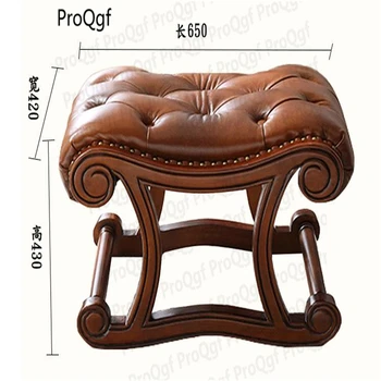 

1Pcs A Set American Style Wood Leather Leisure Chair Stool