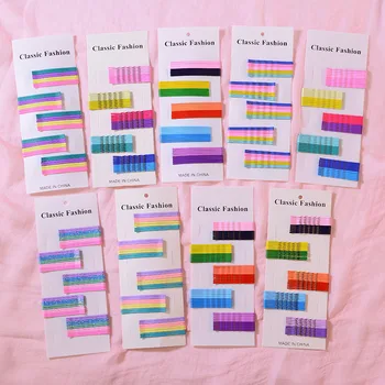 

40/50pcs 5.5/7cm Hair Clip for Hair Clips Wave Flat Curved Hairpin Styling Metal Barrette Candy Color Bobby Pins for Women Girls
