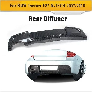 Диффузор заднего бампера из углеродного волокна для BMW 1 серии E87 M Sport Hatchback 120i 130i 2007-2010 Черный FRP задний диффузор