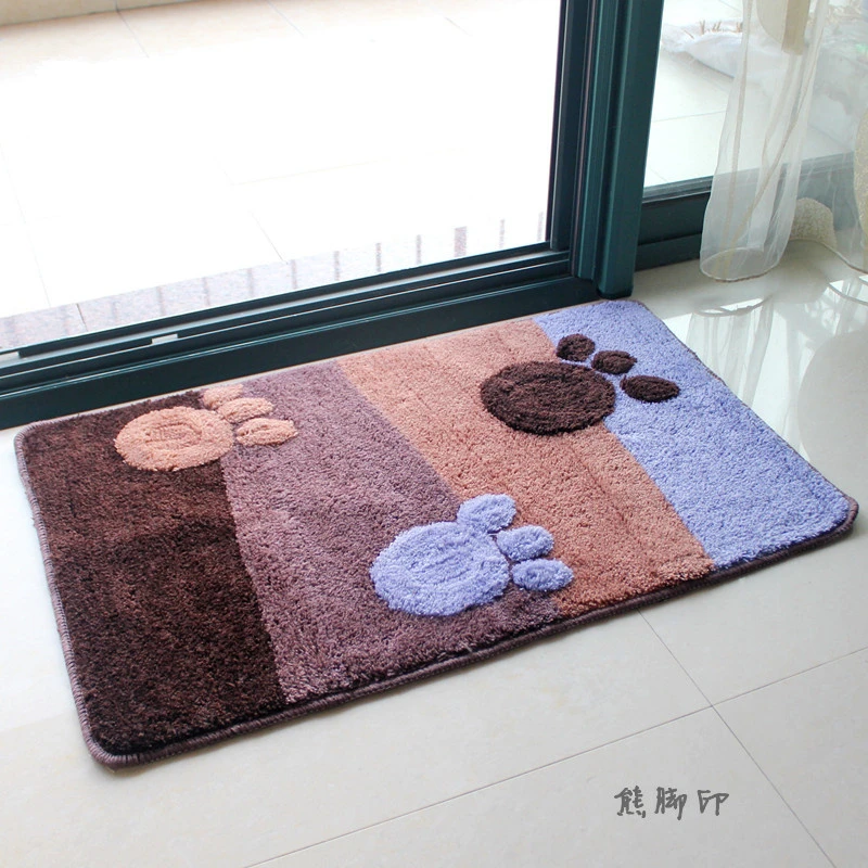 

Cute Foot Print Bedroom Decoration Floor Carpet Bathroom Bath Mat Wear Resistant Kitchen Door Rugs Kit,carpette de salle de bain