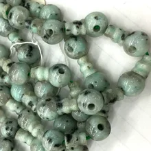 Натуральный зеленый черный кунжут нефритовый Софора голова Будды Тибетский гуру Бусины Подходят Ювелирные изделия DIY ожерелья(10 бусин/лот