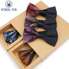 Роскошный мужской полиэстер шелк Цветочный однотонный пэчворк смокинг галстуки-бабочки мужские галстуки для свадебной вечеринки банты классический регулируемый галстук-бабочка