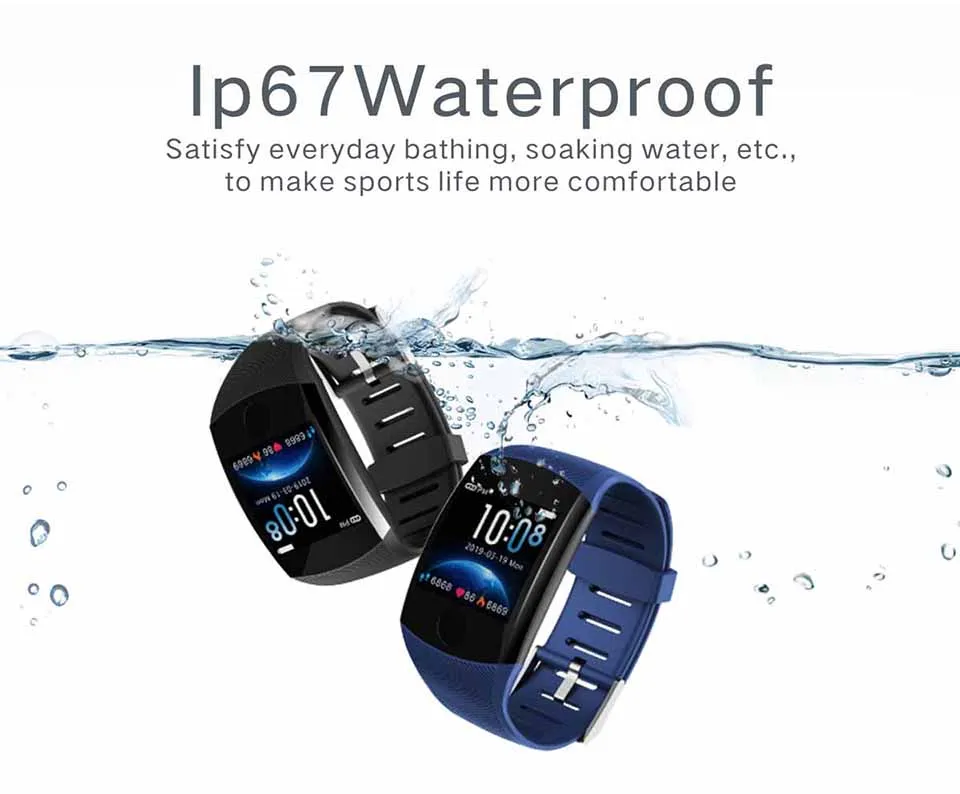 Q11 фитнес-браслет 1,3 дюймов цветной экран с измерением давления пульсометр трекер активности Bluetooth Смарт-часы