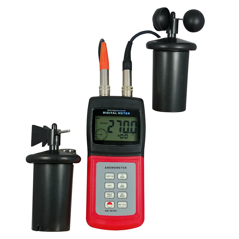 

Anemometer Wind Speed Direction Air Weather Meter Tester AM4836C