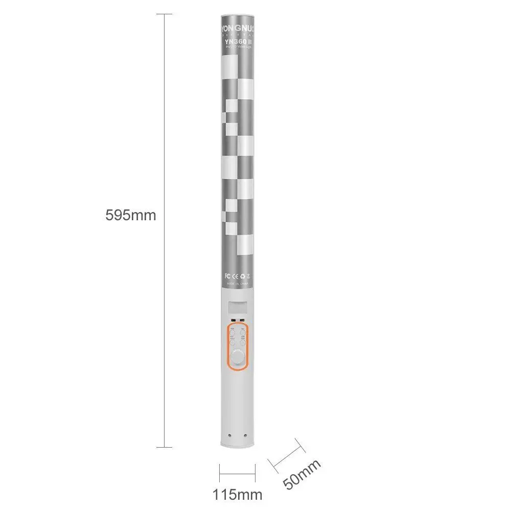 Светодиодная лампа для видеосъемки YONGNUO YN360II YN-360 II 3200 K-5500 K Сменные RBG красочные ручной светодиодный видео светильник со встроенным 5200 мА/ч, литий Батарея