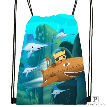 

Custom The Octonauts Octopod Drawstring Backpack Bag Cute Daypack Kids Satchel (Black Back) 31x40cm#180531-04-74