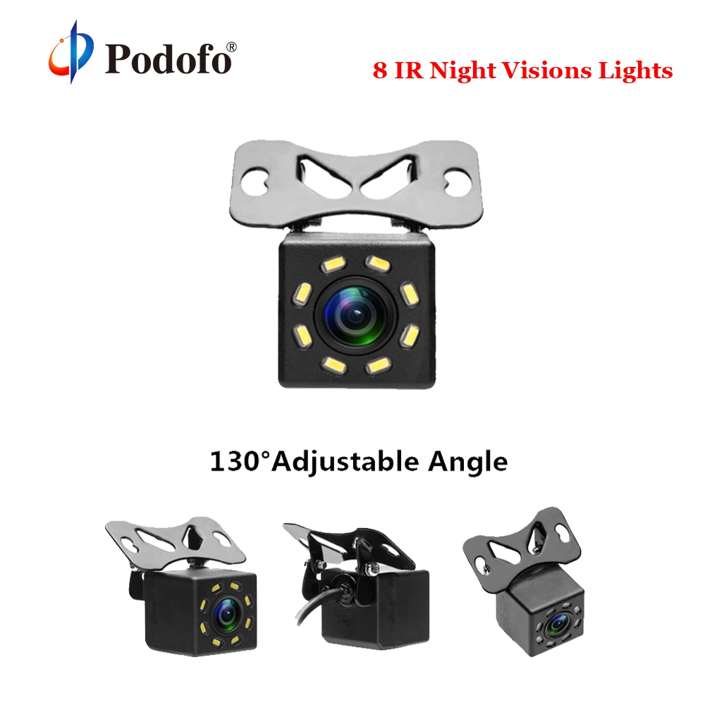 

8 LED IR Night Vision Reverse Parking Camera Waterproof Backup Parking Camera Wide Angle HD Color Image Rear View Camera Parking