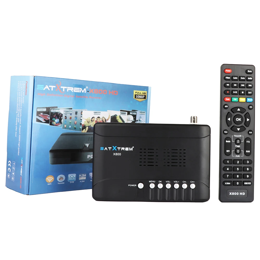 Satxtrem X800 HD спутниковый ресивер DVB S2 Buit-in wifi Full 1080P рецептор Azamerica цифровой декодер тв-тюнер HD Cccam приемник