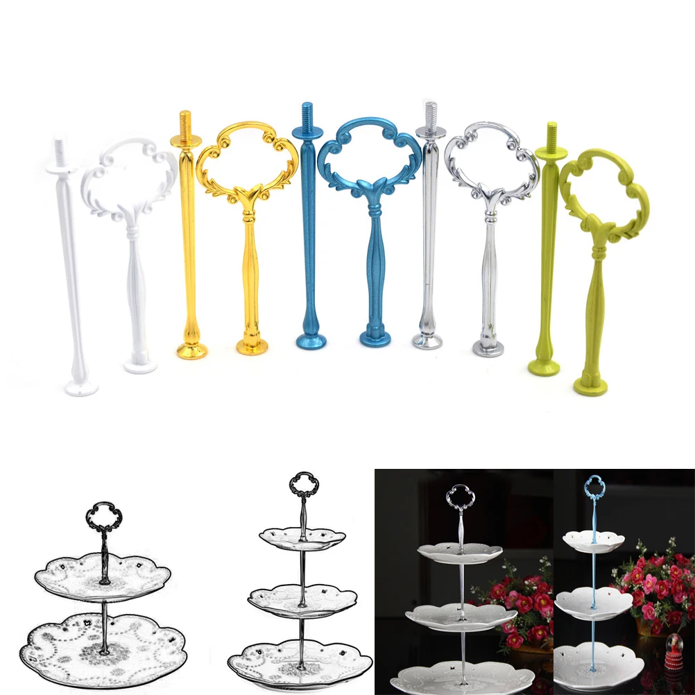

1 Sets 2 or 3 Tier Cake Plate Stand(Plate Not Include) Handle Crown Fitting Metal Wedding Party Decoration