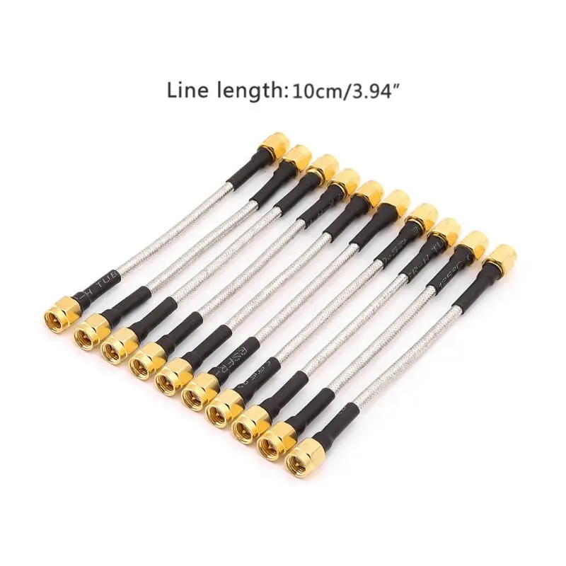 

10pcs SMA Male To SMA Male RG402 Pigtail Cable 10cm Semi-rigid Connector Coaxial Cables