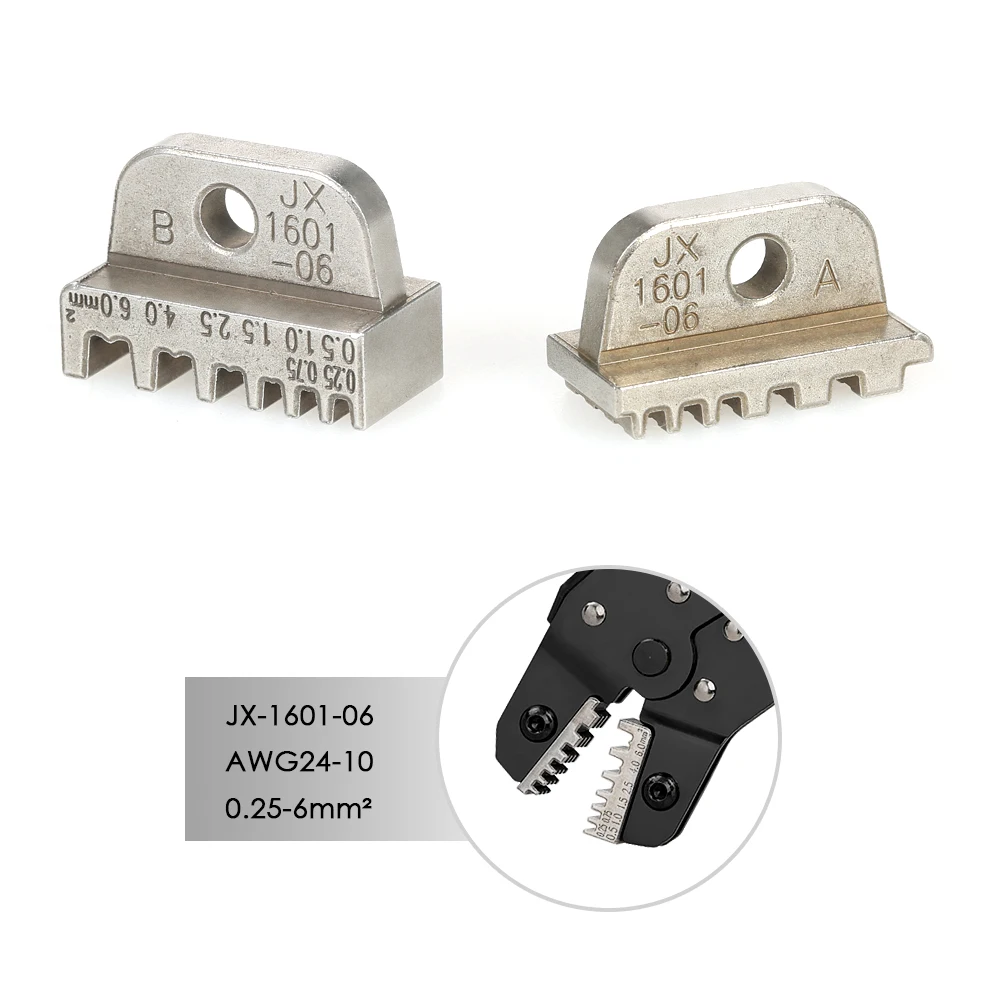 Обжимные Щипцы для проводов, обжимные плоскогубцы, челюсти JX-1601-10, AWG28-18, 0,1-мм 2, наконечники для обжимных наконечников для Dupont