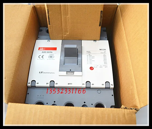 

Original authentic LG/LS three-phase air switch Molded case circuit breaker ABS 603B 3P 500A 600A