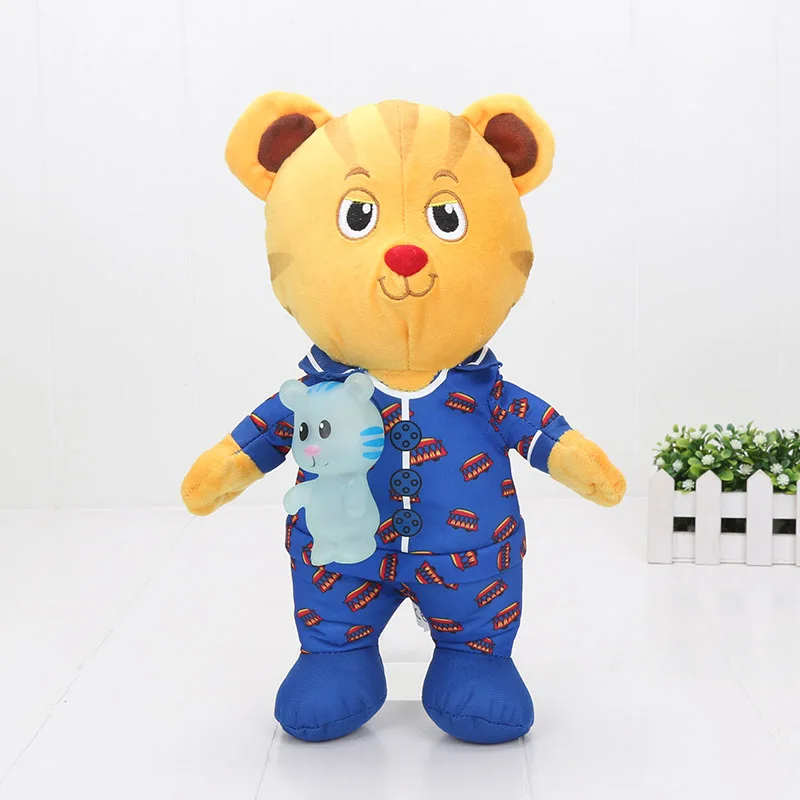 Окрестности Даниэля Тигра с светодиодный свет плюшевые Катерина Kittycat Daniel Tiger Friends, мягкая плюшевая игрушка, игрушка в виде животного - Цвет: Белый