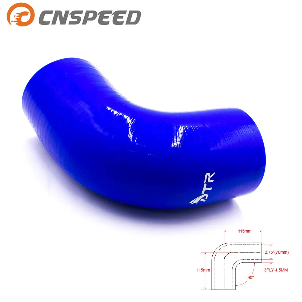Силиконовый шланг CNSPEED синий 2 75 дюйма 70 мм 90 градусов налокотник турбо