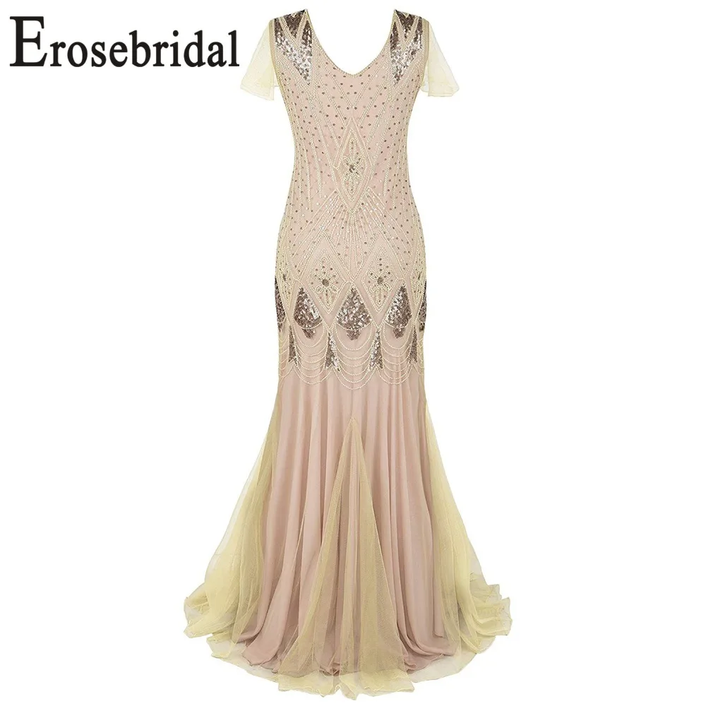 Erosebridal, вечернее платье русалки, 6 цветов,, украшенное бисером, официальное женское платье русалки с коротким шлейфом, 48 часов доставки