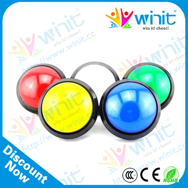 

5PCS 100mm Big Dome Illuminated Light Arcade Push Button For Arcade Machine Round Switch