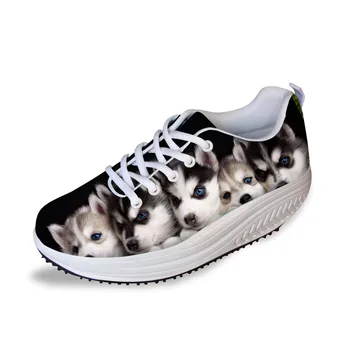 

Casual Summer Mesh Breathable Women Husky Swing Shoes Slimming Autumn Platform Shoes Health Feminino Zapatillas Deportivas Mujer