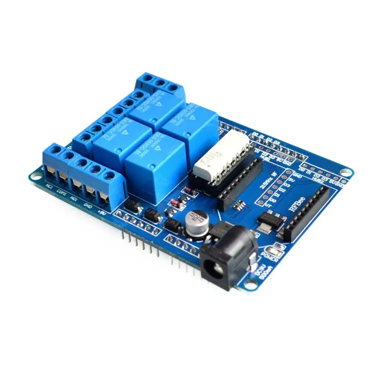 70 Вт постоянного тока 4 Реле Щит 9V для UNO R3 XBEE 315 433MHzo | Электронные компоненты и