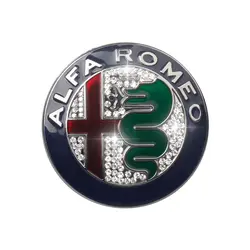 2 шт. серебристый цвет 74 мм 7,4 см для ALFA ROMEO giulietta Stelvio diamond логотип автомобиля эмблема значок стикеры Mito 147 156 159 166