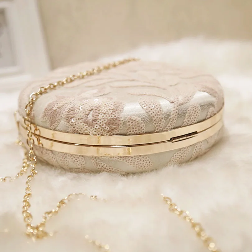 Women Embroider Floral Decoration Evening Bag Ladies Flower Wedding Circular Lace Clutches Female Pink Black Clutch Purse Women Embroider Floral Decoration Evening Bag Ladies Flower Wedding Circular Lace Clutches Female Pink Black Clutch Purse
