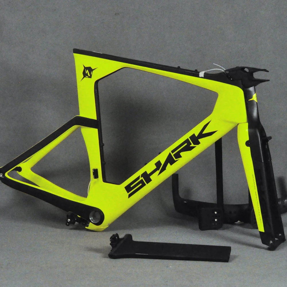 Top Full Carbon Frame TT Bike Fluorescent Yellow Painting Black Logo Glossy Triathlon Bicycle Frameset FM109 13 Top Full Carbon Frame TT Bike Fluorescent Yellow Painting Black Logo Glossy Triathlon Bicycle Frameset FM109 13