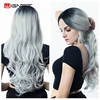 Wignee Long Hair Wavy Wigs Heat Resistant Synthetic Wig Ombre Grey/Blonde/Brown Daily/Party/Cosplay Natural Fiber Hair For Women ► Photo 2/6