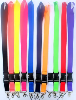 

Wholesale lot 100pcs mix Solid color logo Neck Strap Lanyard Keychain Keyring Phone Card Badge