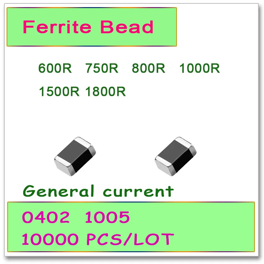 Jasnprosma 0402/1005 100mhz 10000pcs General Current Smd Ferrite Bead