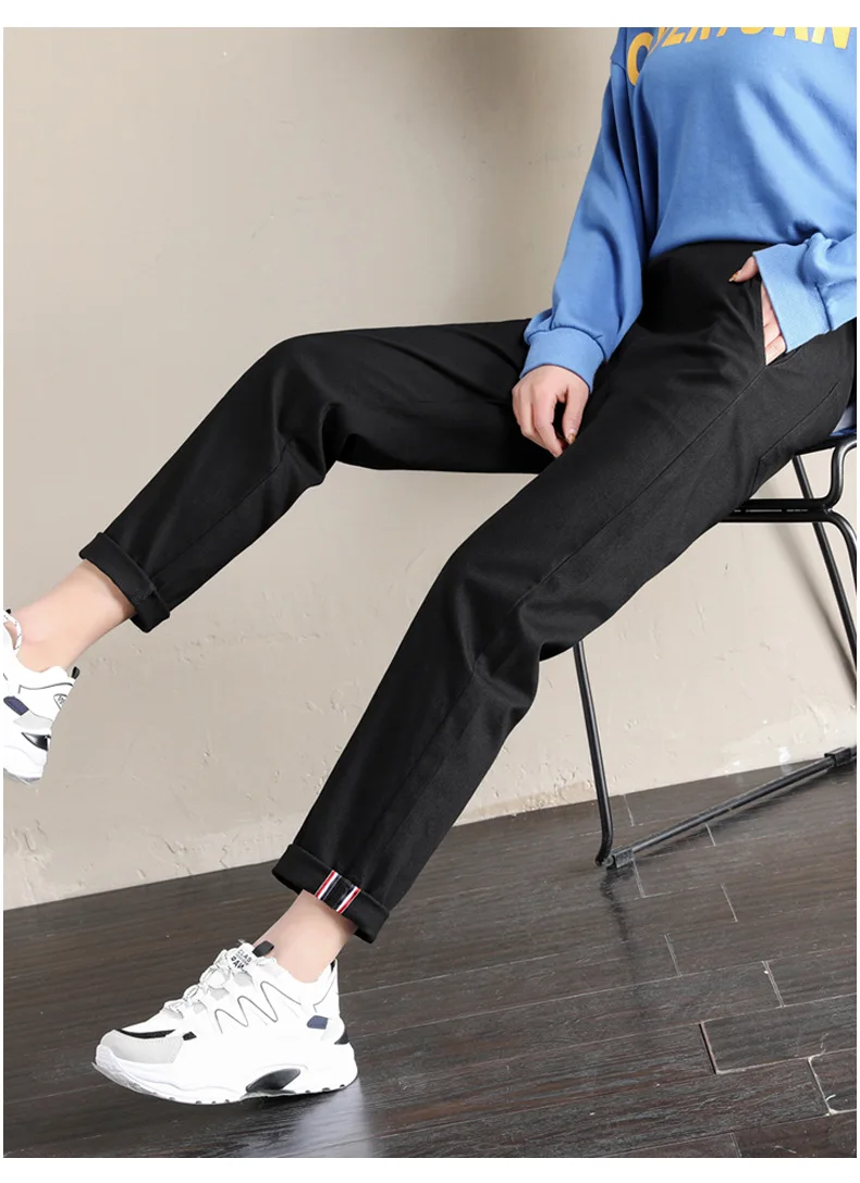 BIVIGAOS весенние Мода и досуг повседневные брюки-карго с ремешком на лодыжке, шаровары, винтажные корейские свободные брюки карандаш, хлопковые комбинезоны для женщин