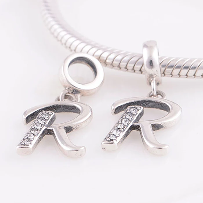 charm pandora lettera r charm pandora lettera r