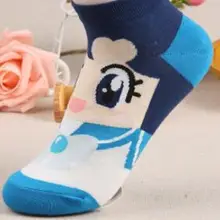 100 пар/лот Fedex Быстрая Сейлор Мун стильная футболка с изображением персонажей видеоигр коттоновые носки повседневные весна-осень милые короткие носки 6 цветов