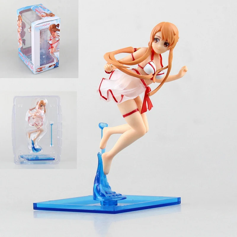 Sword Art Online Asuna Swimwear sexy figure SAO Action Toy model with box 18cm Yasina 