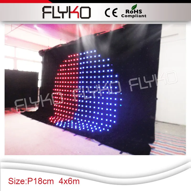 

Fireproof Velvet cloth RGB 3in1 led vision backdrop curtain new design led video