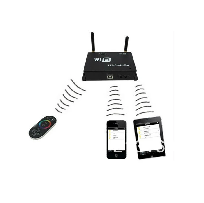 

New Led WiFi Controller Led RGB Strip Controller Android or IOS System Wifi Controller Enter In Route(WF400 )