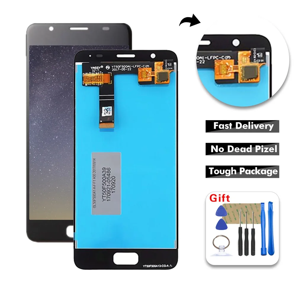 

For Asus ZenFone 4 Max Pegasus 4A ZB500TL LCD Display Touch Screen Digitizer Panel Glass Assembly with Frame + Tools