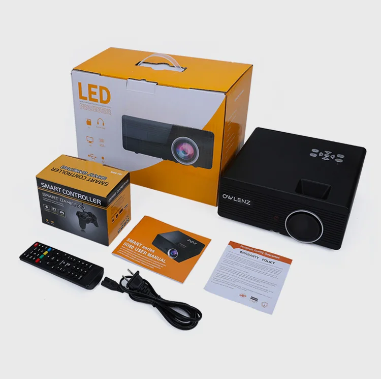 OWLENZ SD80 Android игры Портативный мини проектор светодио дный ЖК дисплей 2300 люмен для