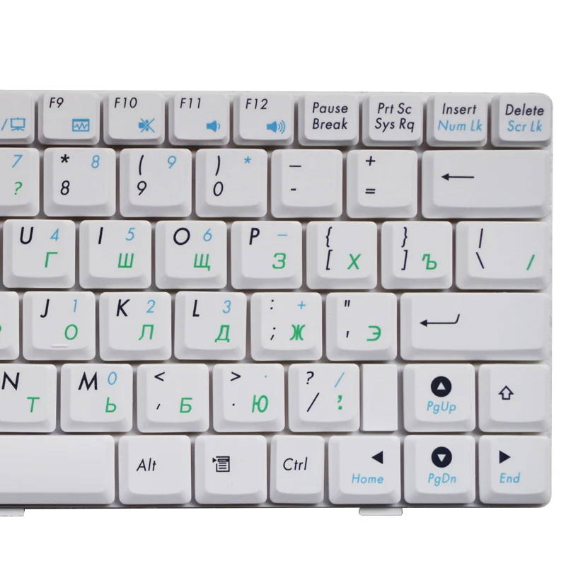 Русская клавиатура для ASUS Eee PC EPC 1000H 1000HD 1000HE 1000HA белая с рамкой и раскладкой