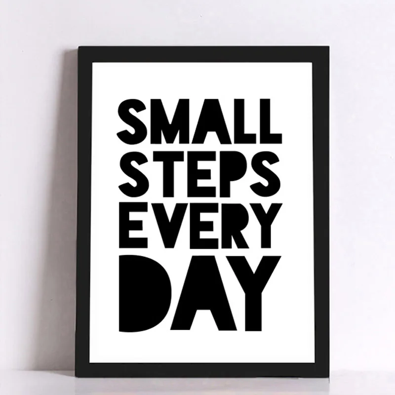 Modern Nordic Minimalist Typography Positive Living Style Life Quotes