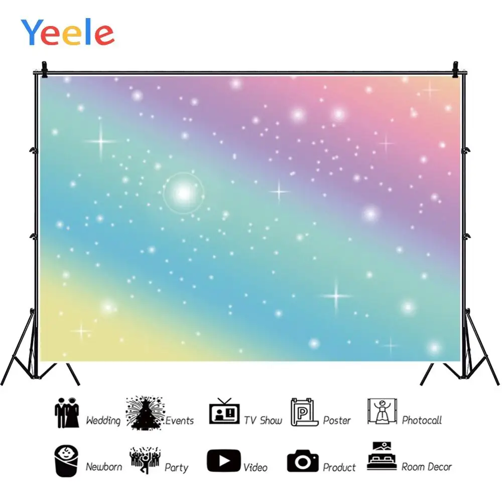 

Yeele Polka Dots Shiny Light Bokeh Gradient Color Personalized Photographic Backdrops Photography Backgrounds For Photo Studio
