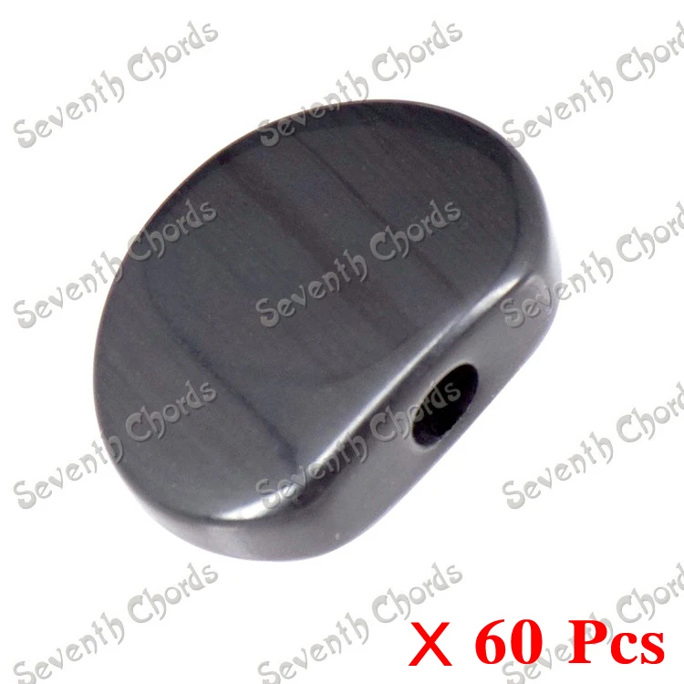 60 Pcs Black Big Oval Guitar Tuning Pegs Tuners Machine Heads