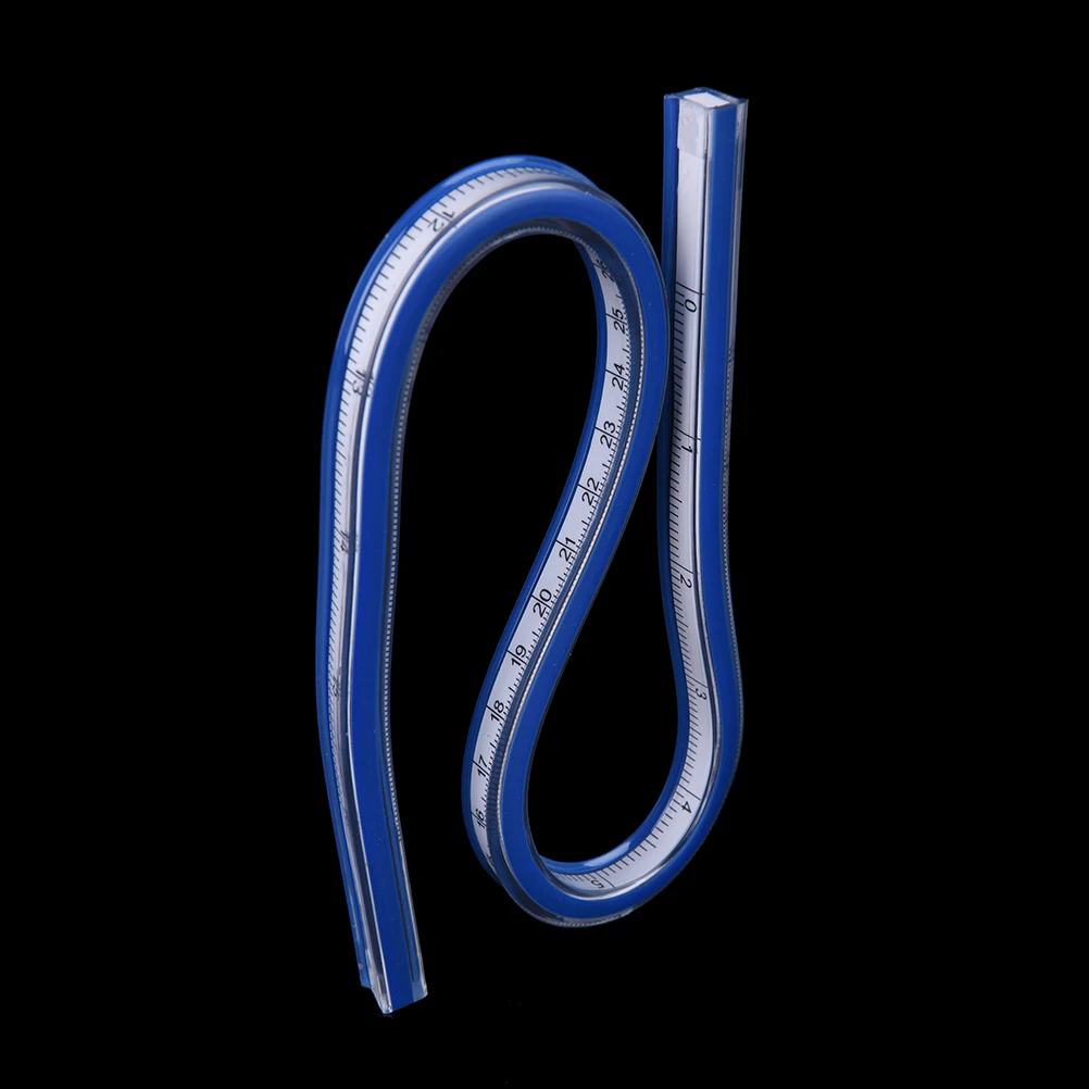 

30/40/50/60 CM Flexible Curve Ruler Vinyl Plastic Drawing Paint Draw Bendy Curve Mesure Drafting For School Student Supplies