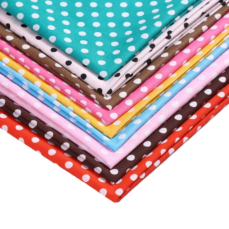 

DIY Handmade Home Decoration Cotton Cloths Fabric Sewing Plaid Ripstop Stripe Red Round Dot Cloth Patchwork Bedding Fabric Cloth
