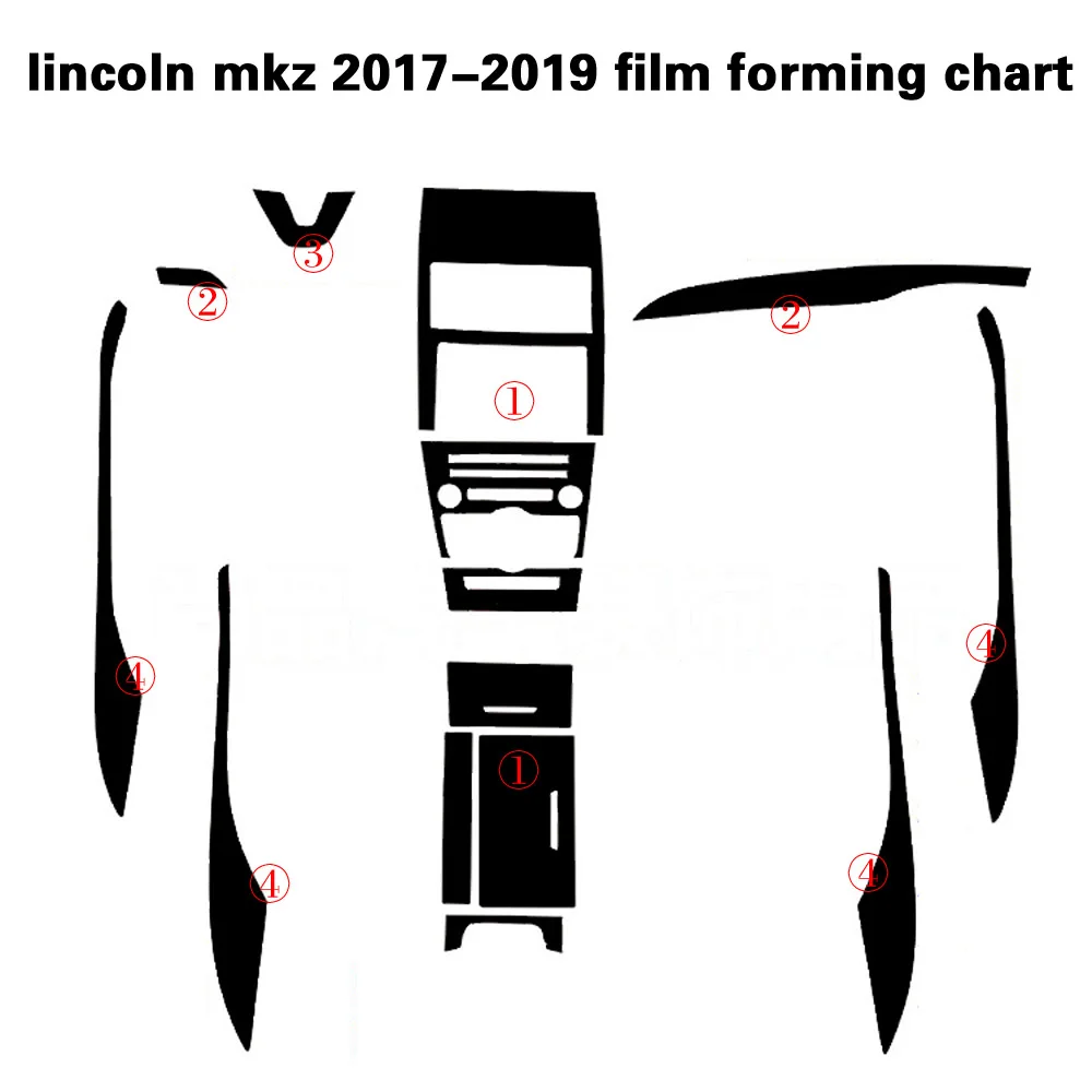 Для lincoln mkz- внутренний центральный Управление Панель дверные ручки 3D/5 мм Углеродистой волокно наклейки стайлинга автомобилей аксессуары