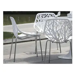 Модная мебель Металл и пластиковый обеденный стул, стул ожидания, стул в дырочку, стул сетчатый