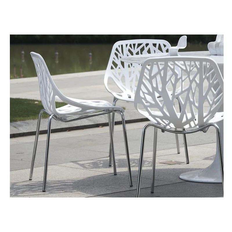 Fashion furniture Metal & plastic dining chair,waiting chair, hollow chair,mesh chair