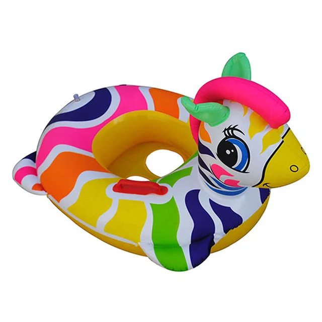 Summer Kids Inflatable Pool Swim Ring Fun Inflatable Zebra Seat Float ...