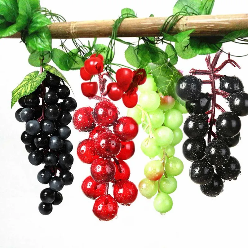 1PCS Artificial Grapes Artificial Raisins Fake Fruits DIY Mini